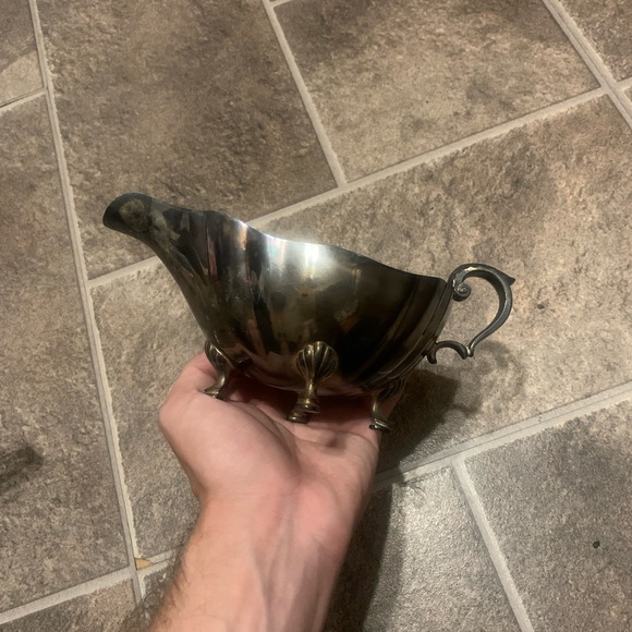 ANTIQUE MULHOLLAND EPNS 1690 GRAVY BOAT Electroplated Nickel Silver Vintage - Picture 3 of 6